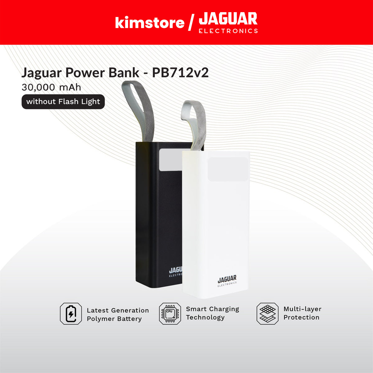 Jaguar Electronics PB712 30000mAh Power Bank w/o flashlight