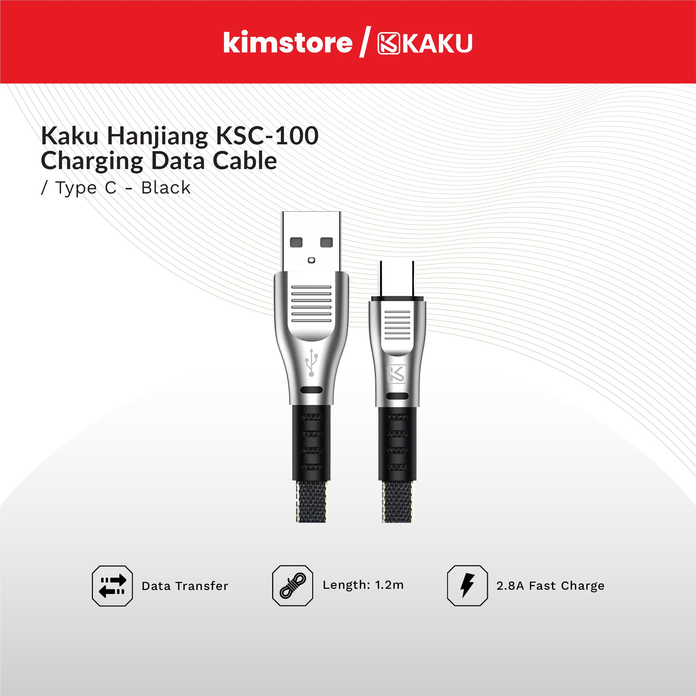 KAKU HANJIANG KSC-100 USB-C Charging Data Cable