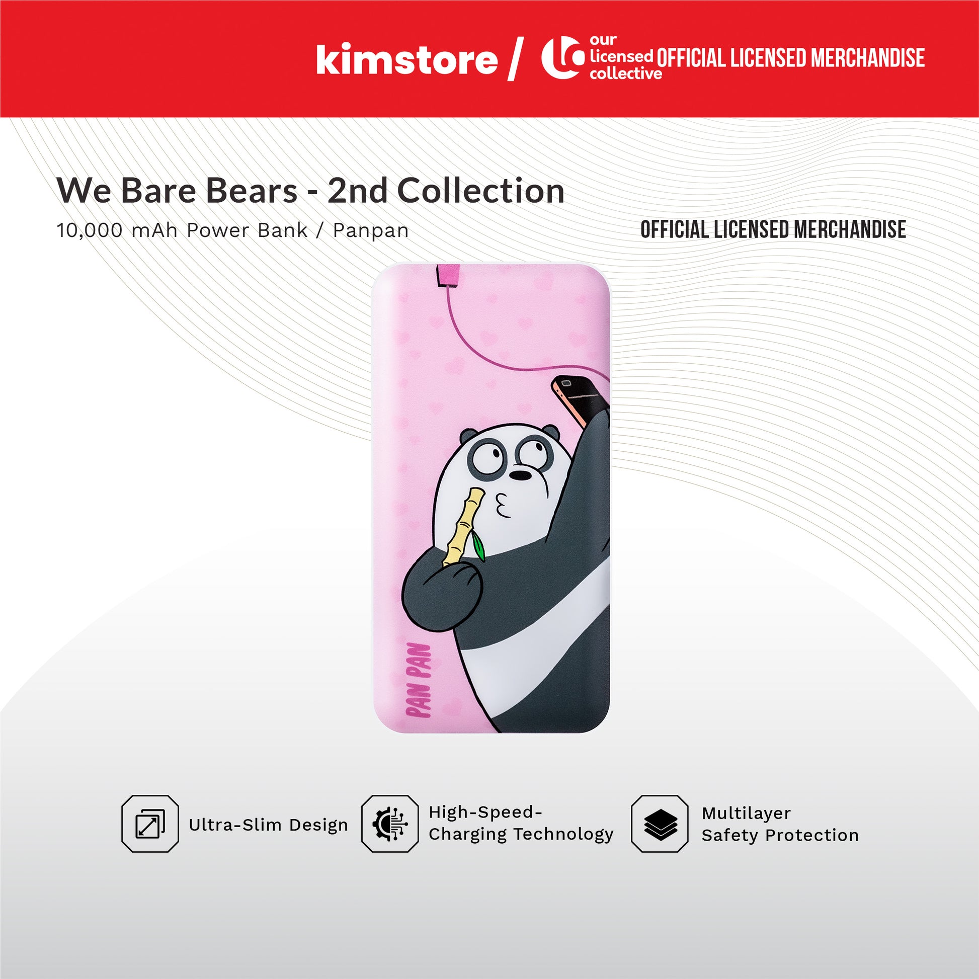 we bare bears 10,000mah 2nd collection powerbank ice bear