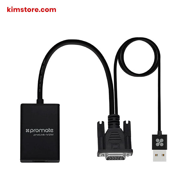 PROMATE PROLINK-V2H BLACK - VGA (Male) to HDMI (Female)