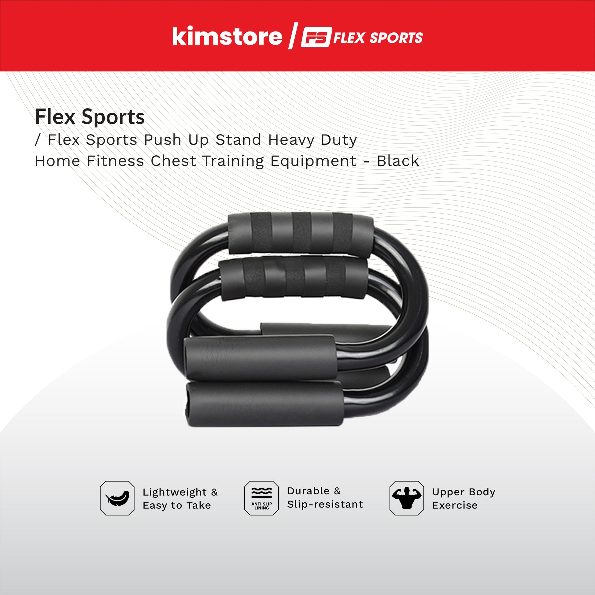 open box flex sports push up stand heavy duty home fitness chest training equipment