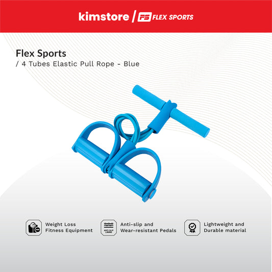 Flex Sports 4 Tubes Elastic Pull Rope