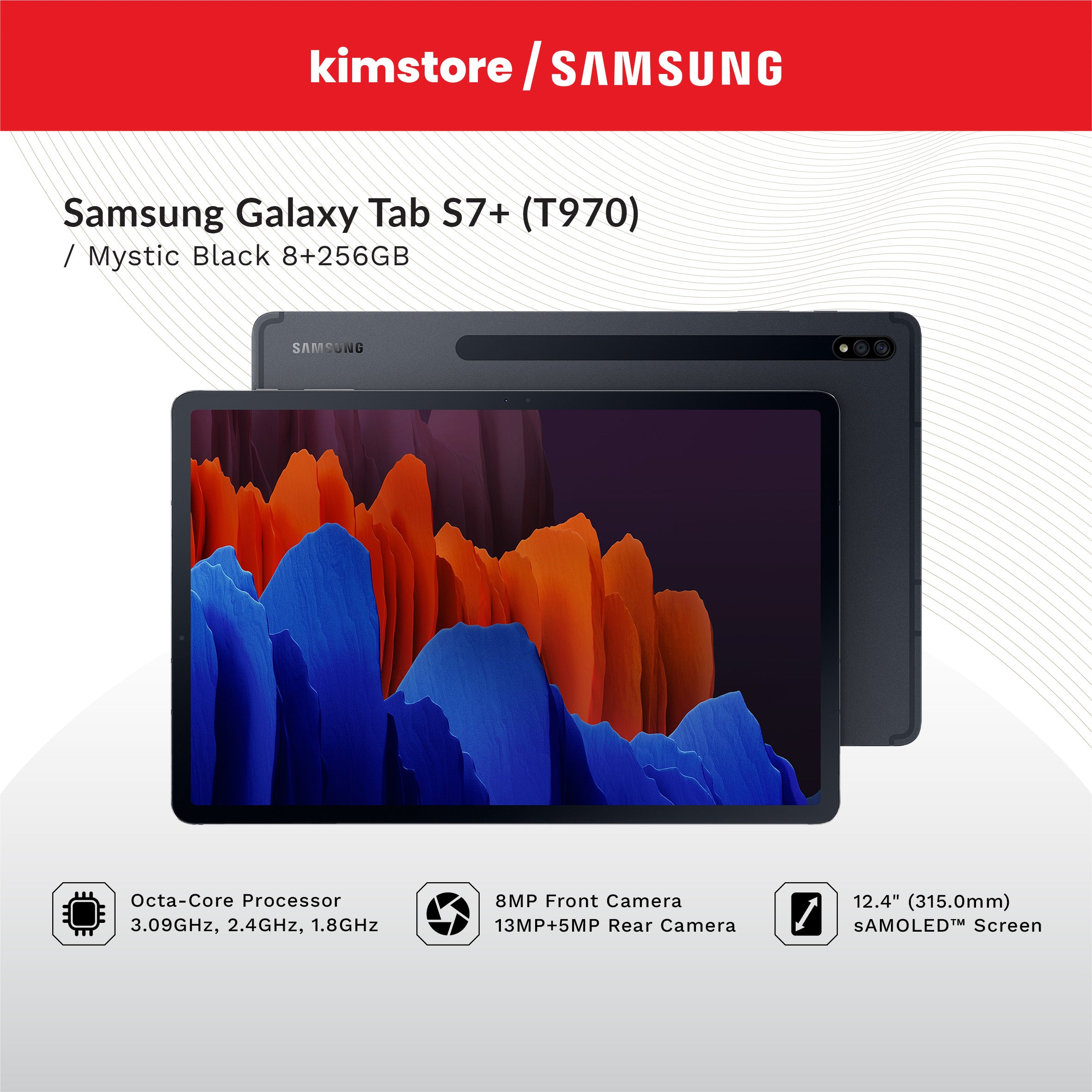 SAMSUNG Galaxy Tab S7 Plus (T970) WiFi